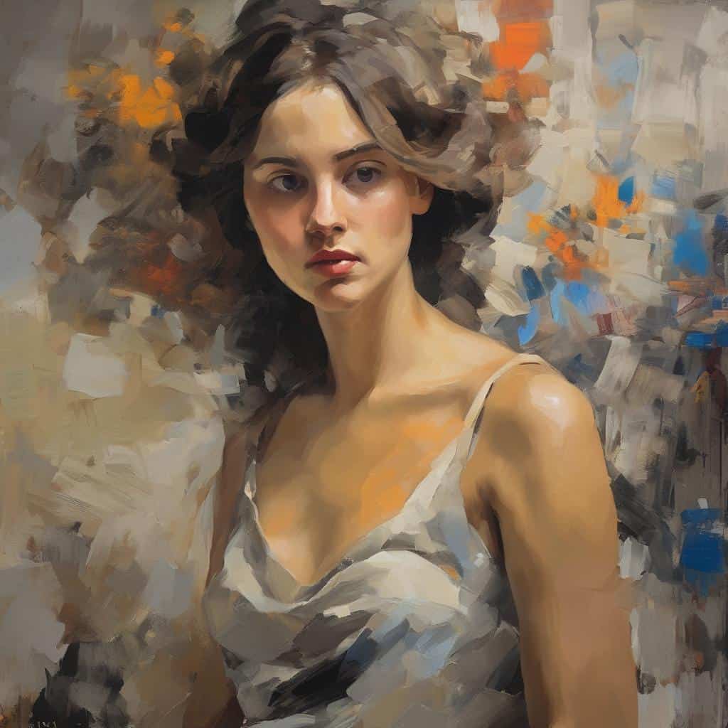 φωτογραφία νεαρής γυναίκας σε ποστράρισμα, στην αριστοτεχνική τέχνη της απεικόνισης χρόνου στην τέχνη.