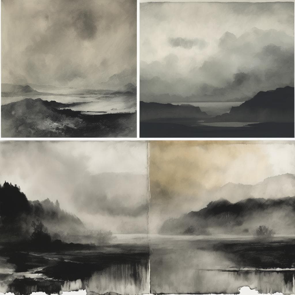 Οπτικό έργο με θεματική την αντίληψη του χρόνου στην τέχνη, σε μινιμαλιστικό και ρευστό στυλ, με εντυπωσιακά τοπία σε ασπρόμαυρους τόνους.